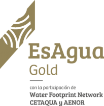 Gold EsAgua-Primario-RGB sello huella hidrica oro
