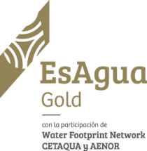 Gold EsAgua-Primario-RGB sello huella hidrica oro